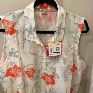 New with tags PUMA golf sleeveless polo